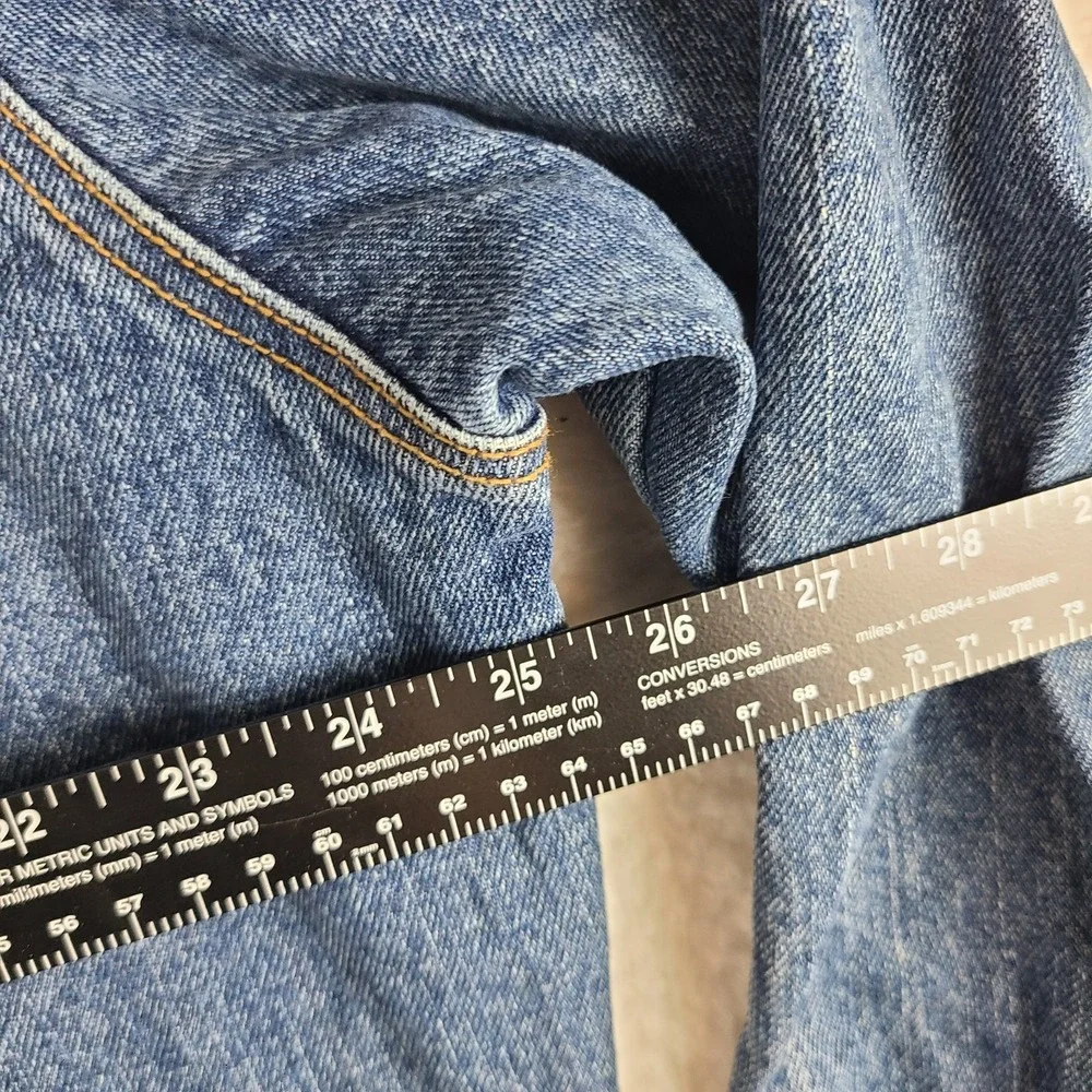 Guess Jean Denim Trucker Jacket Mens Large Blue Flap‎ Pocket VTG USA Style 10807